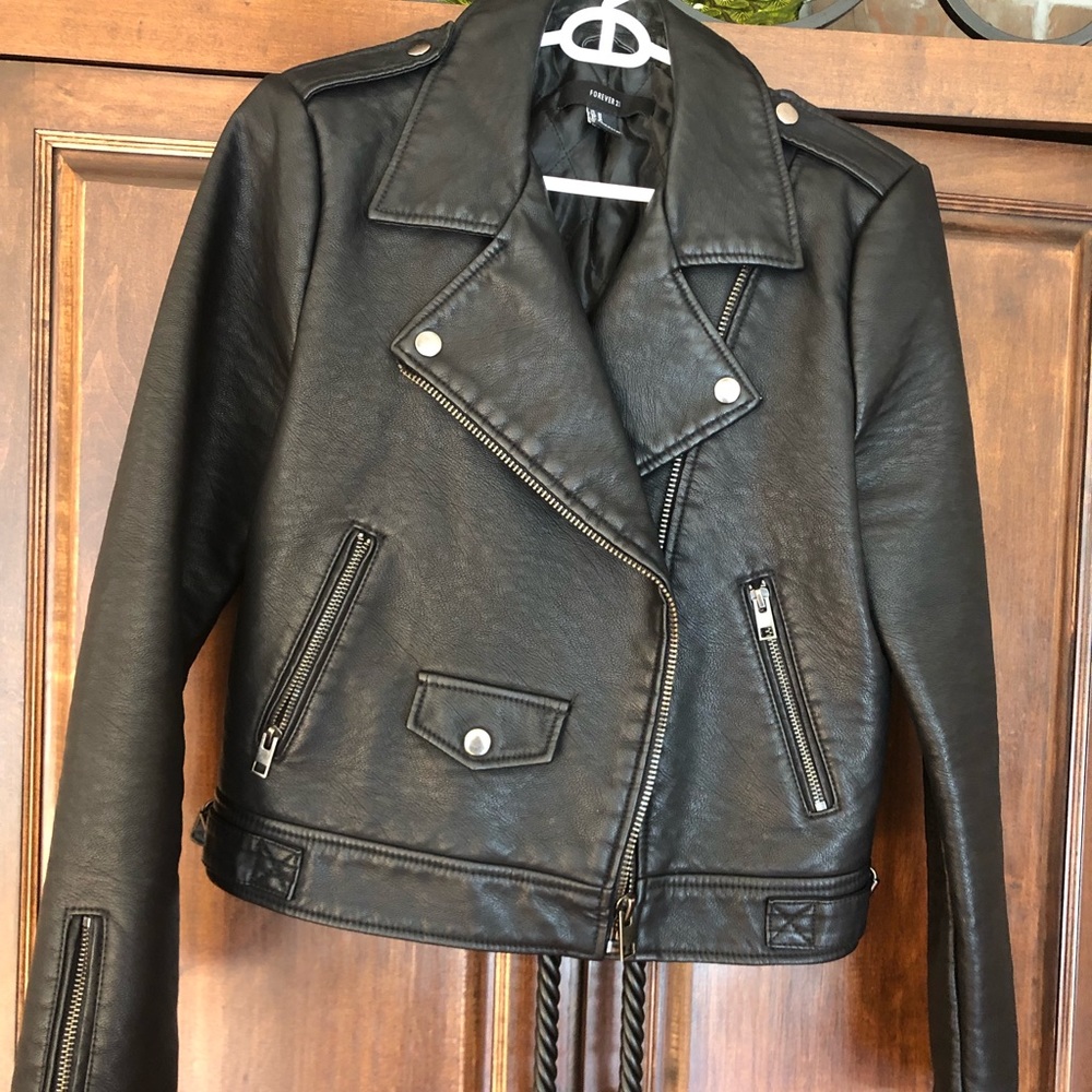 Forever 21 Black Vegan Leather Jacket